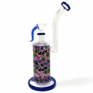 On Point Glass - 10" Float In The Universe, Sip By Sip Water Pipe - [GB786]